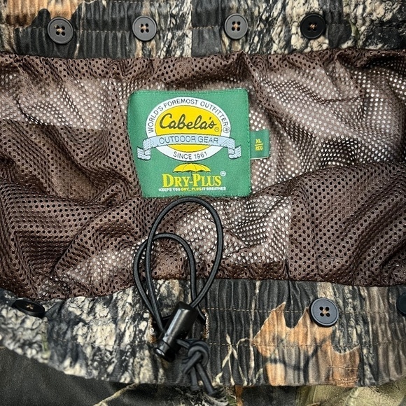 NWT Cabela's Men's Rain Suede Packable Rainwear Hunting Pants Mossy Oak XL - Picture 8 of 15